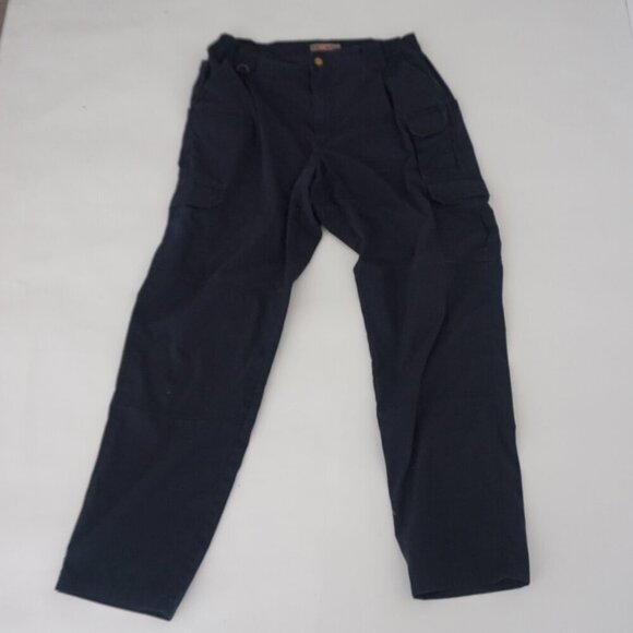 5.11 Tactical Navy Multi-pocket Utility Range Elastic Waist Relaxed Pants 38x34 - Picture 2 of 16